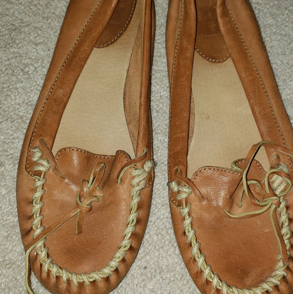 Womens FRYE Alex Camp leather moccasins